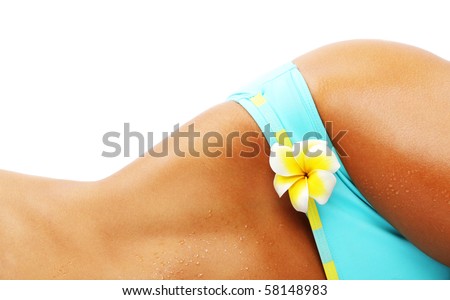 stock photo Perfect sexy body isolated conceptual image of vacation 