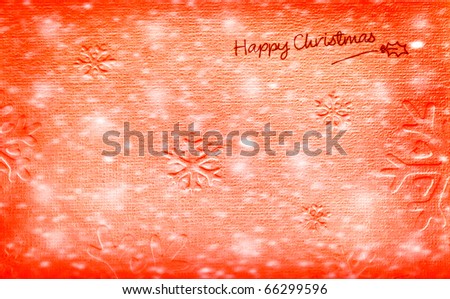 Beautiful red happy Christmas card,winter holiday background, decoration paper with snow ornament