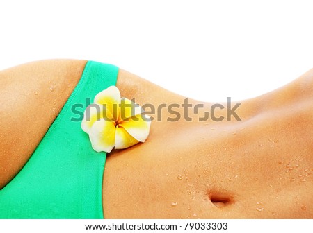 stock photo Perfect sexy body isolated conceptual image of vacation 