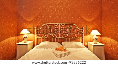 Romantic Bedroom Luxury Interior Design With Warm Light