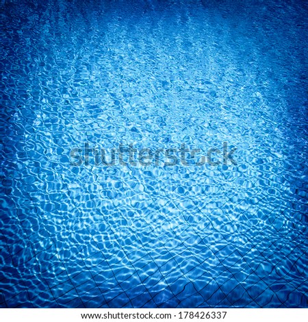 Pool water abstract background, blue pure aqua in poolside, luxury beach resort, summer holiday and vacation, refreshment and relaxation concept