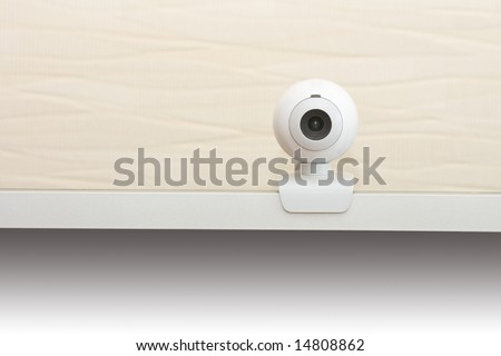 web camera on monitor