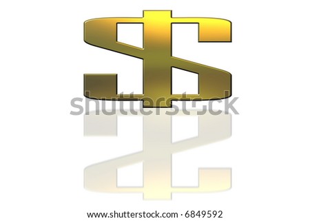 gold dollar sign bling. stock photo : gold dollar sign