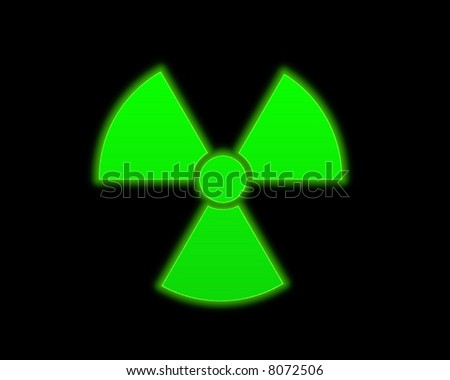 green radioactive symbol