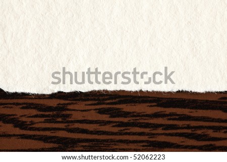white paper on wooden background