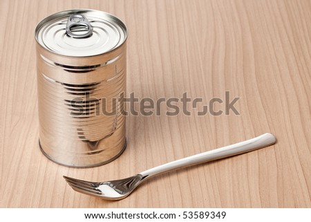 tin can on white background
