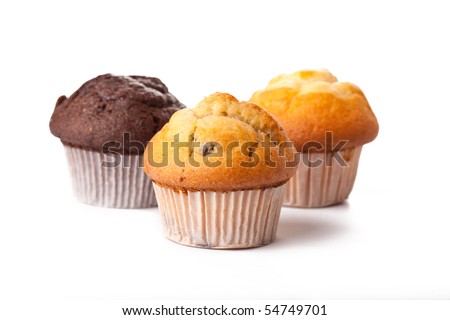 اروع تشكيلة لمحبي الكاب كيك Stock-photo-sweet-muffins-on-white-background-54749701