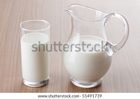 stock photo : milk in pitcher