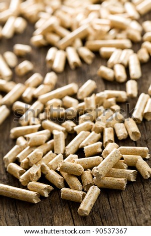 the wooden pellet. ecological heating