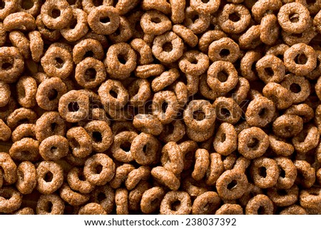 pattern of chocolate cereal rings