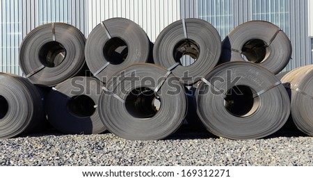 Many of the hot rolled strip in the factory