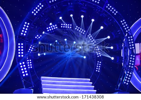 Flashing lights stage background