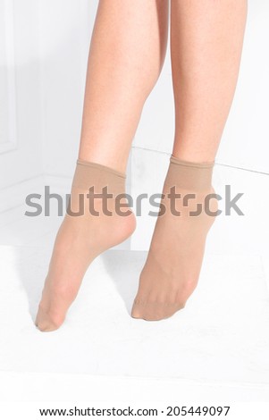Socks . Female legs in tights, stockings, socks. Sexy female legs