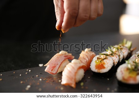 Japanese cuisine, sushi.