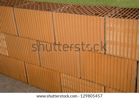 brick wall under construction