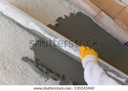 laying of floor coating
