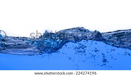 Pure Water splash isolated on white background. Fresh photograph