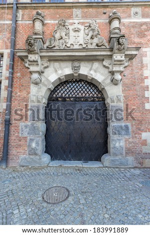 Decorative gate of the Coal Market in Gdansk, Poland