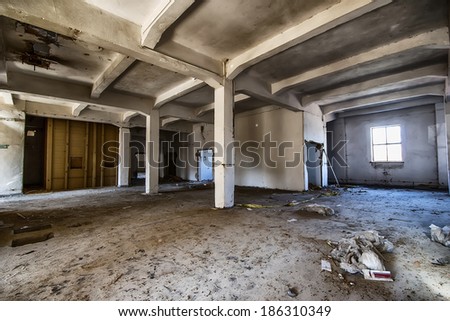 Abandoned factory after the financial crisis