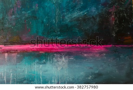 Black abstract oil painting background. Urban texture. Contemporary art  Stock Illustration