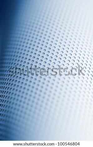 Blue punched hole mesh background