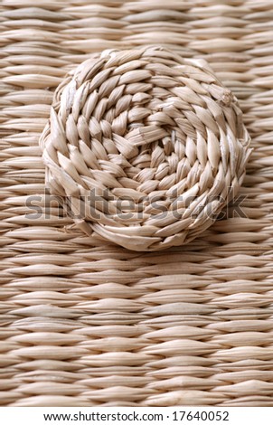 closeup of a woven basket