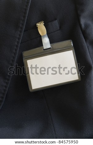 name tag with clip