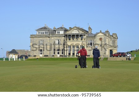 Old Course at St Andrews is the oldest golf course in the world, a public course over common land in St Andrews, Fife, Scotland