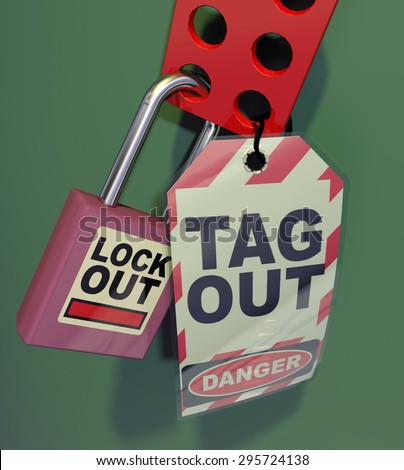 Lockout Tagout. Safety Measures used to secure equipment while under repair, inspection or out of service