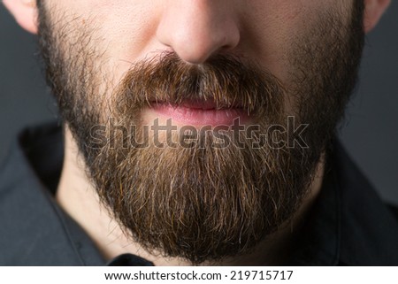 Man with beard. Short deep of field