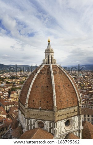 Dome of Cathedral Santa Maria del Fiore in Florence, Italy