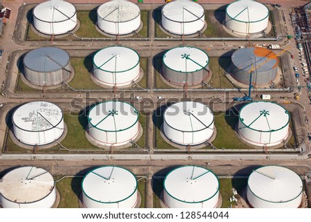 Series of oil drums
