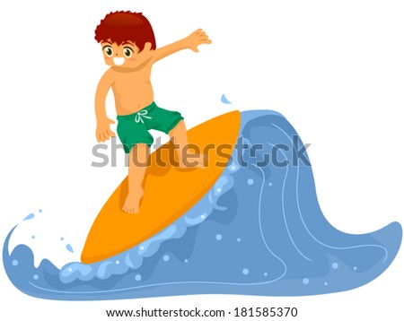Kid Surfing