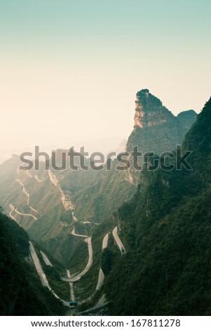 Tian Men Mountain in China