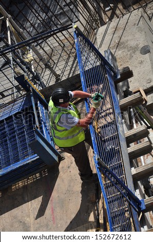 Supervisor at construction site/London