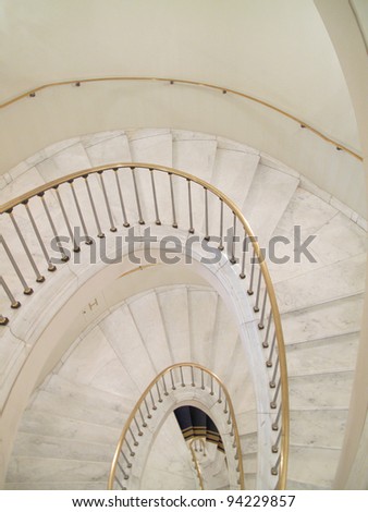 Granite lighthouse staircase going down, Royal castle - Warsaw