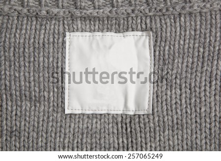 clothes with label tag
