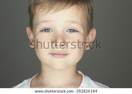 child. funny little boy. close-up. joy. 5 years old.Trendy children of the world.kids emotion