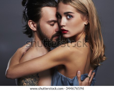 lovely beautiful couple.sexy woman and handsome man.boy and girl