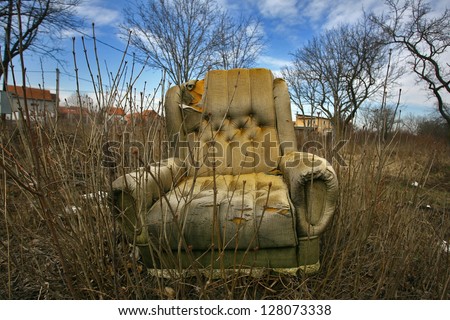 Chair Old Armchair in the nature
