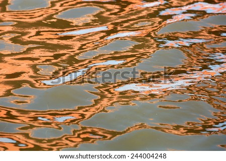 Colorful River Water Surface Abstract Background