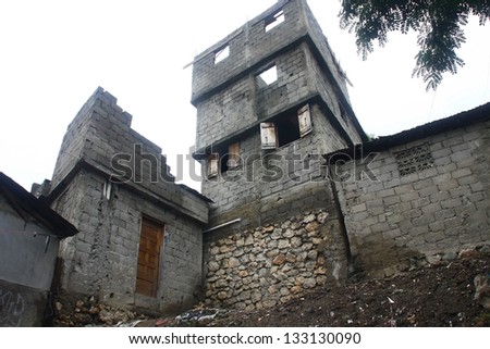 A crumbling building in Cap Haitien, Haiti