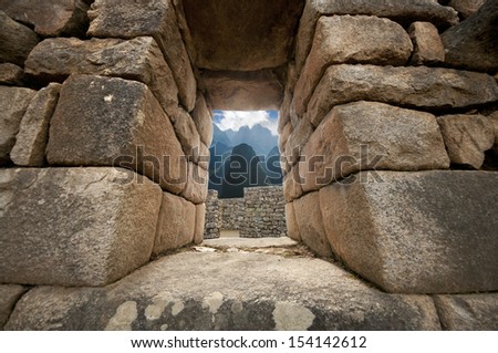 Detail Of Inca Wall In The Ancient City Of Machu Picchu, Peru