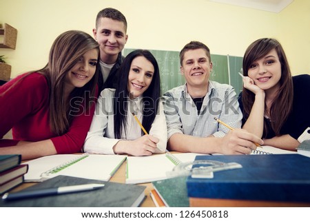 Friends in the classroom