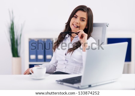 Beautiful female office worker