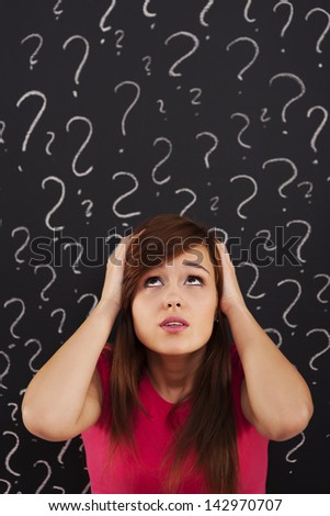 Young woman can\'t stand so many question