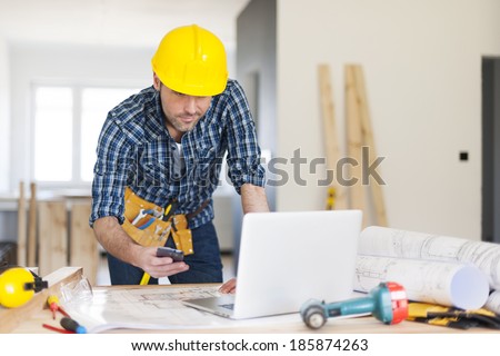 Mobility construction worker on workplace