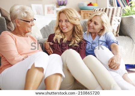 Woman\'s chatting and gossiping in grandmother home