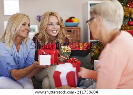 We love to give her pleasure in Christmas time
