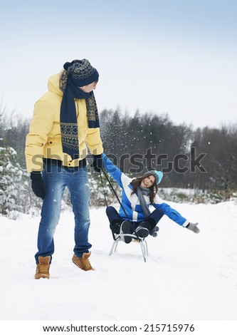 Faster faster! Pull the sled baby!